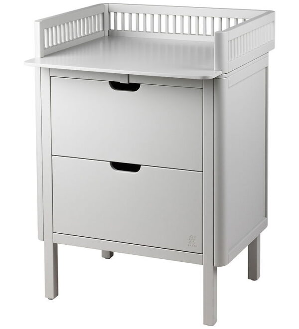 Sebra Puslebord m. Skuffer - Stone Grey