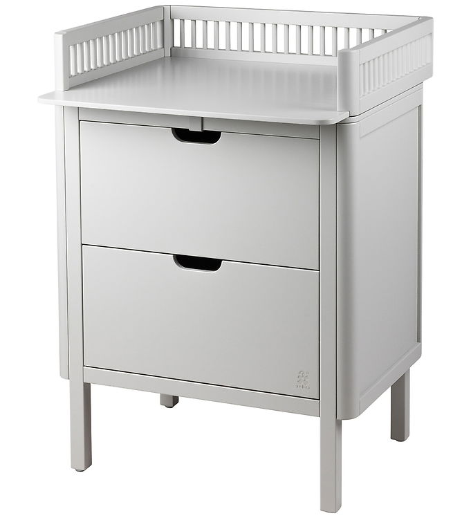 Sebra Puslebord m. Skuffer - Stone Grey