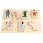 Sebra Puslespil - Træ - Toes/Builders