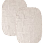 Sebra Pusleunderlag - 2-pak - Musselin - Birchbark Rose