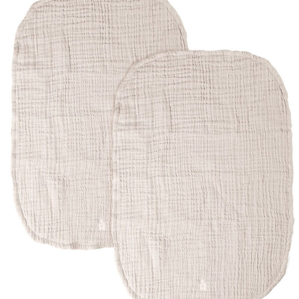 Sebra Pusleunderlag - 2-pak - Musselin - Birchbark Rose Sebra Pusleunderlag - 2-pak - Musselin - Birchbark Rose