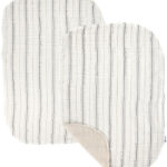 Sebra Pusleunderlag - 2-pak - Musselin - Cream Stripe