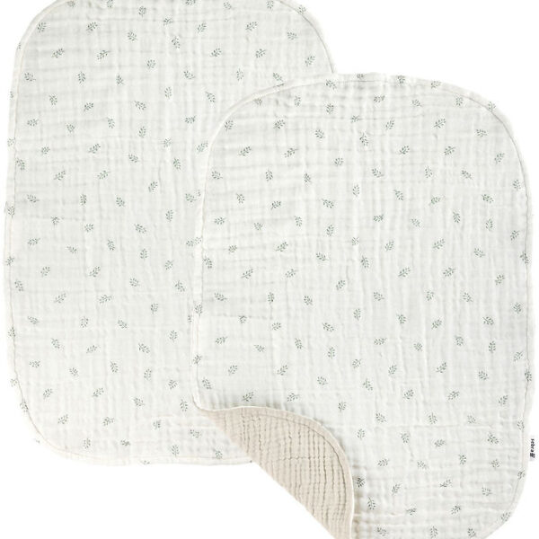 Sebra Pusleunderlag - 2-pak - Musselin - Sophora Leaves Sebra Pusleunderlag - 2-pak - Musselin - Sophora Leaves