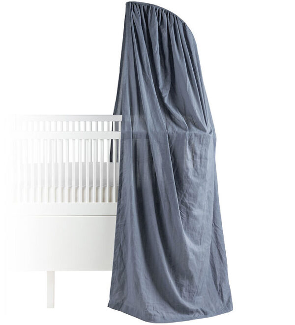 Sebra Sengehimmel - Sky - Dobbyvævet - Forest Lake Blue