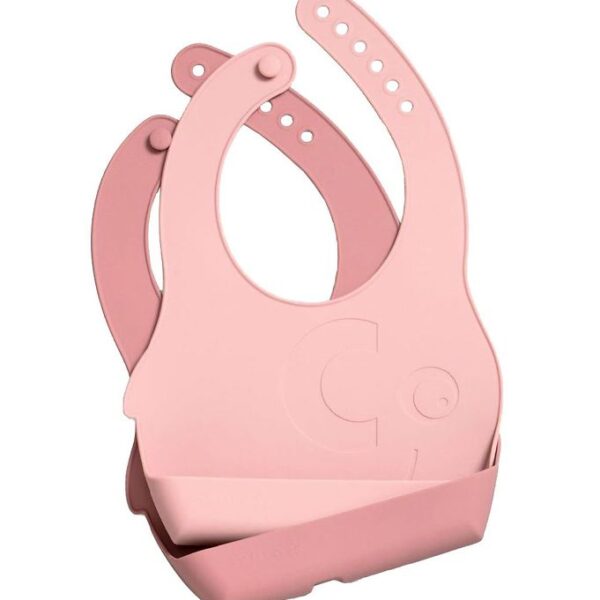 Sebra Silikone Hagesmæk - 2-pak - Blossom Pink