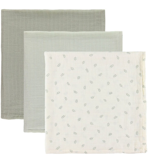 Sebra Stofble - 3-pak - 75x75 cm - Sophora Leaves/Mist Green