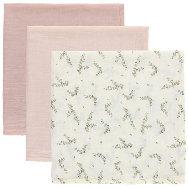 Sebra Stofbleer - 3-Pak - 75x75 cm - Rose