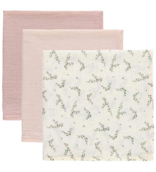 Sebra Stofbleer - 3-Pak - 75x75 cm - Rose