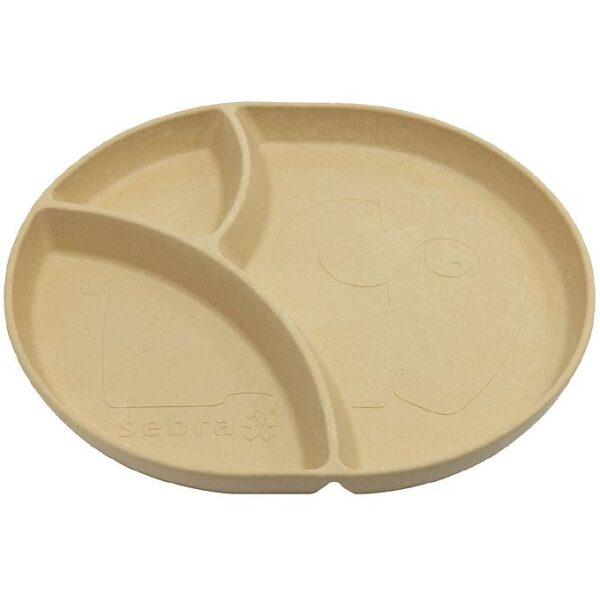 Sebra Tallerken - Bioplast - 3 Rum - Mums - Wheat Yellow