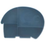 Sebra Tallerken m. Låg - Silikone - Fanto - Nordic Blue