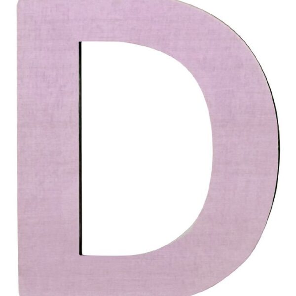 Sebra Træbogstaver - D - Pastel Pige