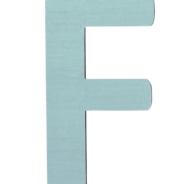 Sebra Træbogstaver - F - Pastel Dreng
