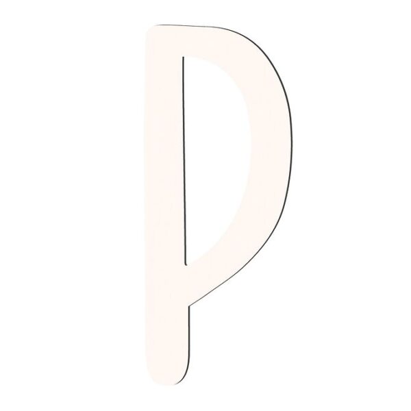 Sebra Træbogstaver - P - Birchbark Beige