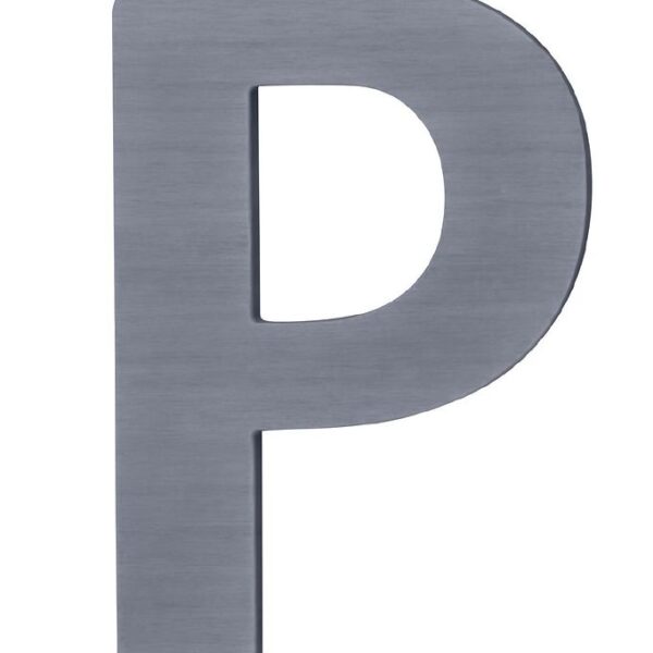 Sebra Træbogstaver - P - Grå