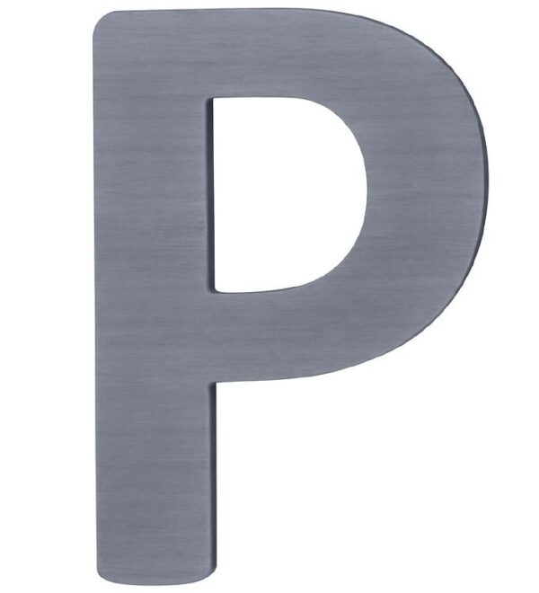 Sebra Træbogstaver - P - Grå