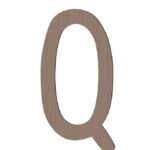 Sebra Træbogstaver - Q - Pinecone Brown