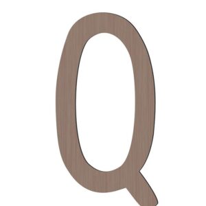 Sebra Træbogstaver - Q - Pinecone Brown