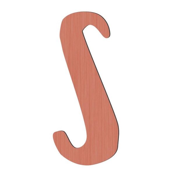 Sebra Træbogstaver - S - Watermelon Pink