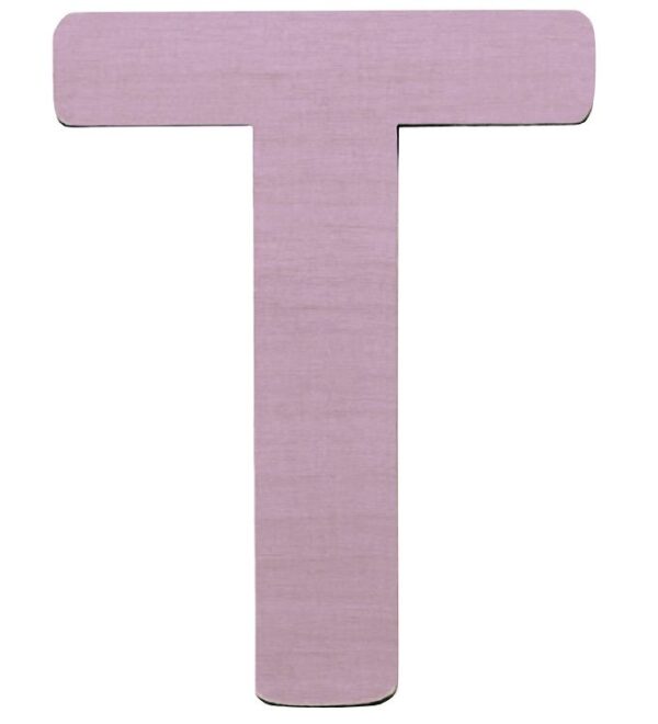 Sebra Træbogstaver - T - Pastel Pige