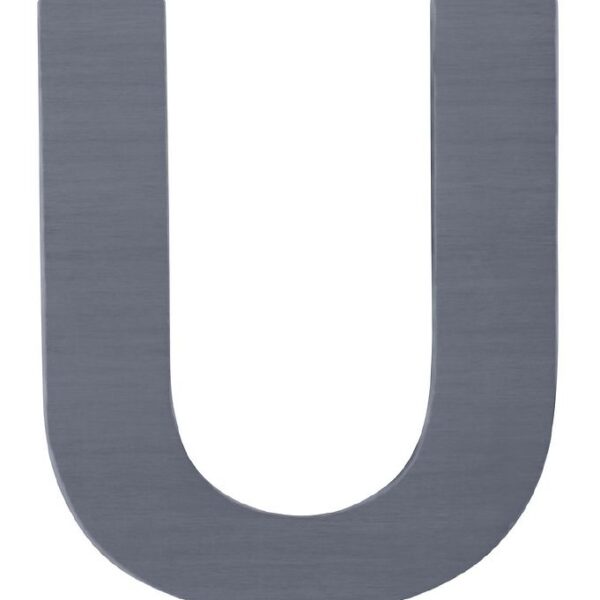 Sebra Træbogstaver - U - Grå