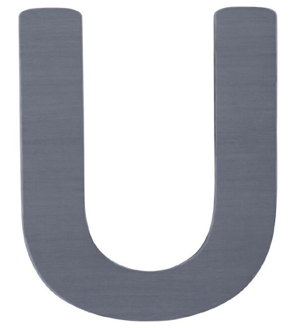 Sebra Træbogstaver - U - Grå