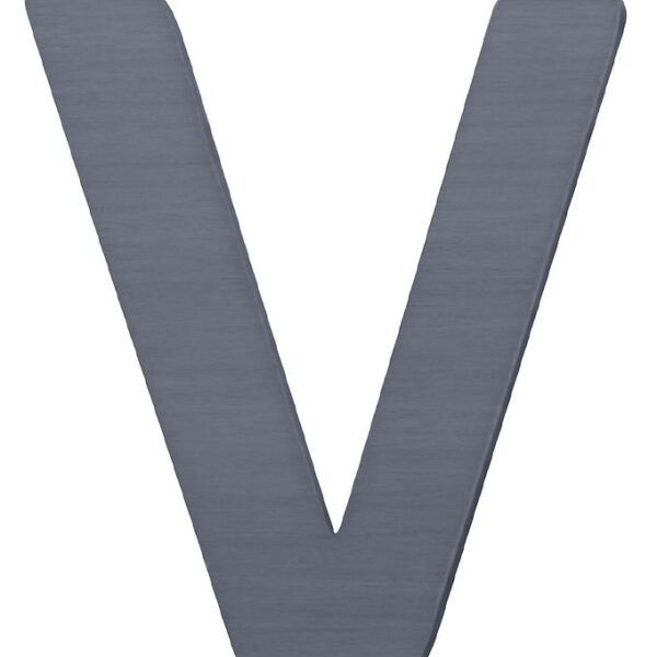Sebra Træbogstaver - V - Grå