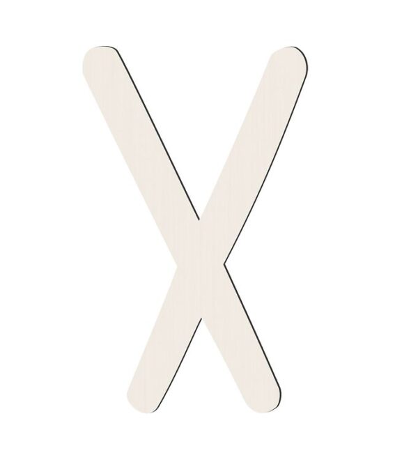 Sebra Træbogstaver - X - Birchbark Beige