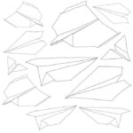 Sebra Wallstickers - 11 stk - Papirflyvere