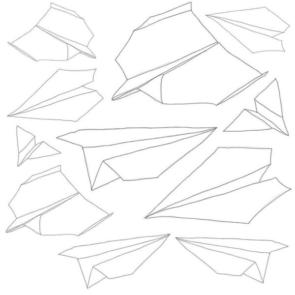 Sebra Wallstickers - 11 stk - Papirflyvere