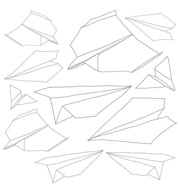 Sebra Wallstickers - 11 stk - Papirflyvere