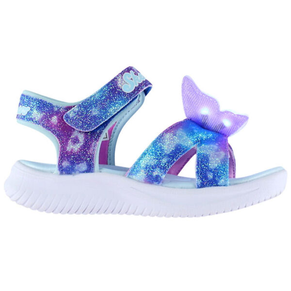 Skechers Sandaler m. Lys - Butterfly Brites - Blue/Multi