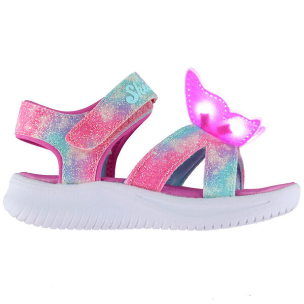 Skechers Sandaler m. Lys - Girls Jumpsters - Pink Multi