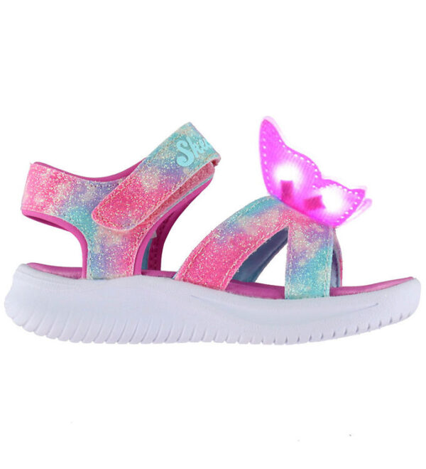 Skechers Sandaler m. Lys - Girls Jumpsters - Pink Multi