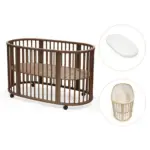 Sleepi inkl. madras, lagen og sengerand - Warm brown