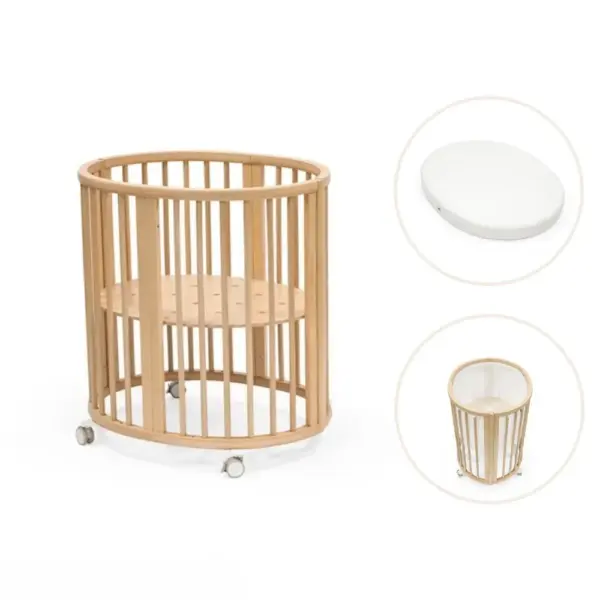 Sleepi mini inkl. madras, lagen og sengerand - Natur