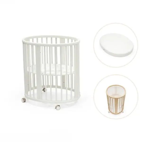 Sleepi mini inkl. madras, lagen og sengerand - White