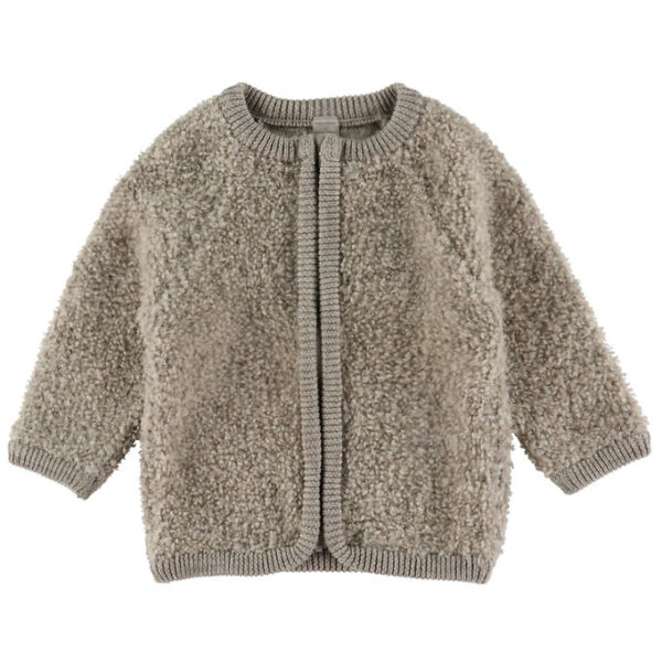 Smallstuff Cardigan m. Lynlås - Uld - Natur Melange