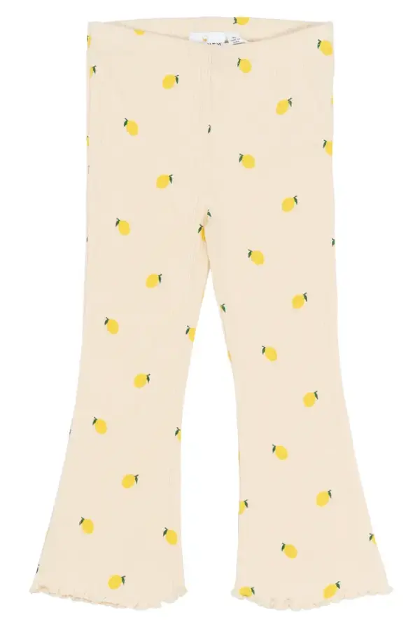 Smilla Flared Rib Bukser - Gardenia - 92