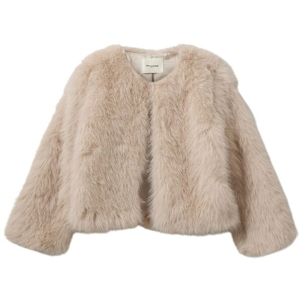 Sofie Schnoor Jakke - Imiteret Pels - FullaSY - Light Grey