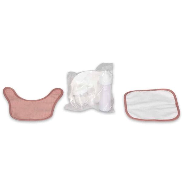 Spisesæt I Taske Fløjl - Rosa