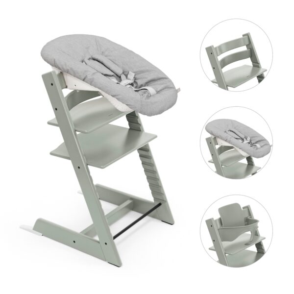 Stokke Tripp Trapp Bundle - Højstol, Babyset og Newborn - Glacier Green