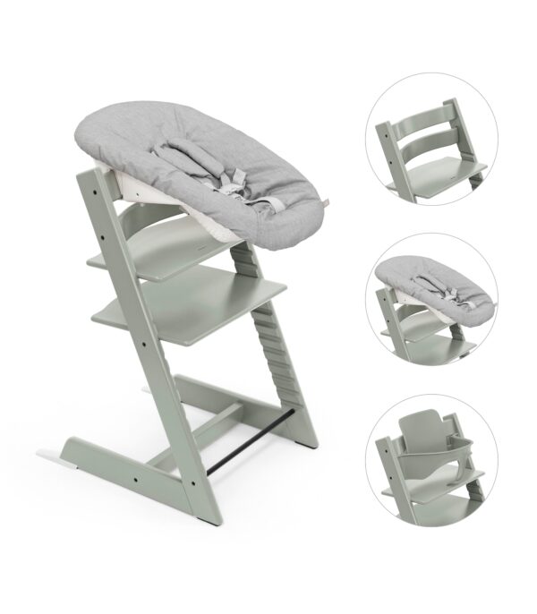 Stokke Tripp Trapp Bundle - Højstol, Babyset og Newborn - Glacier Green