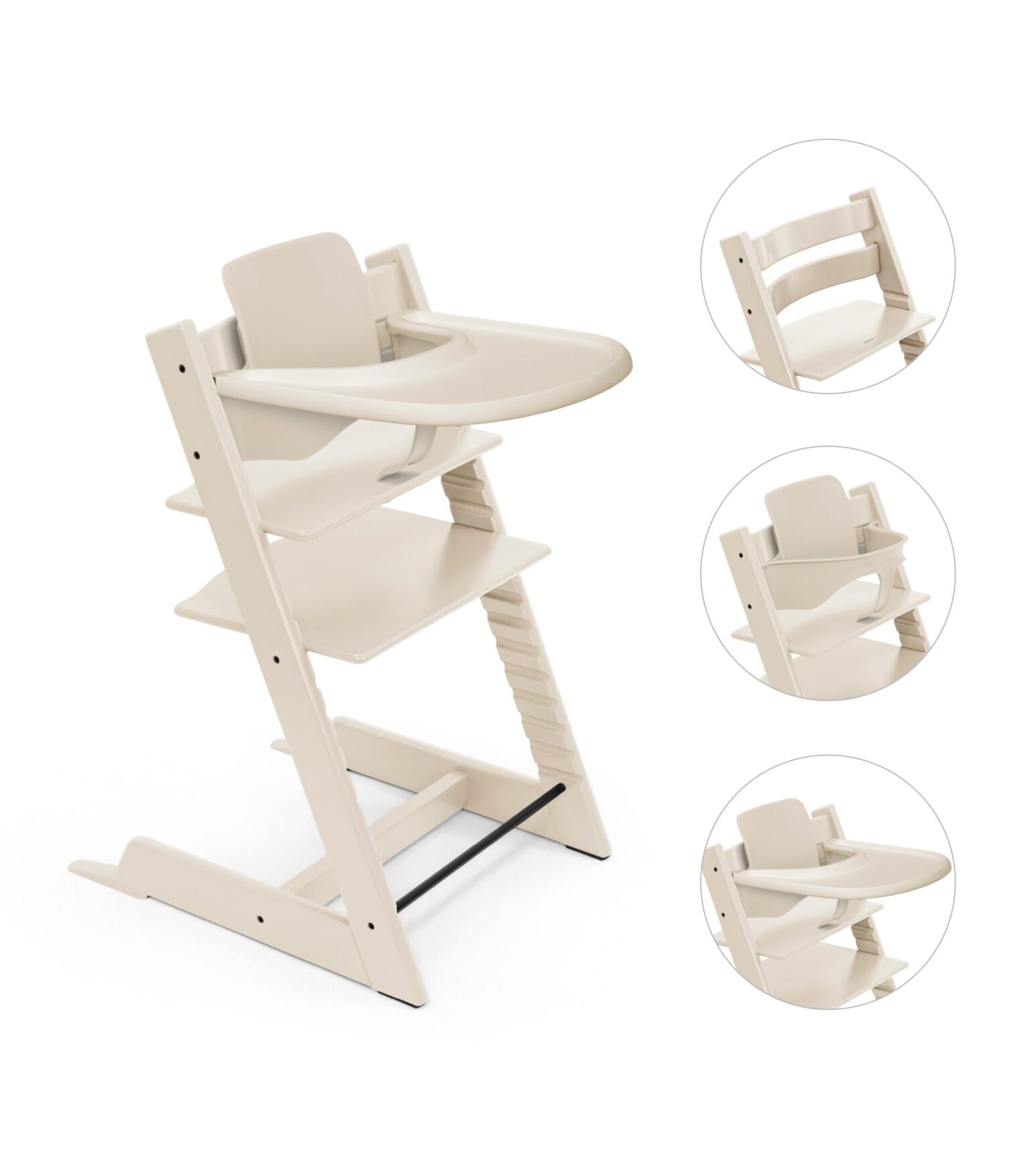 Stokke Tripp Trapp Bundle - Højstol, Babyset og Tray - Vanilla White Stokke Tripp Trapp Bundle - Højstol, Babyset og Tray - Vanilla White