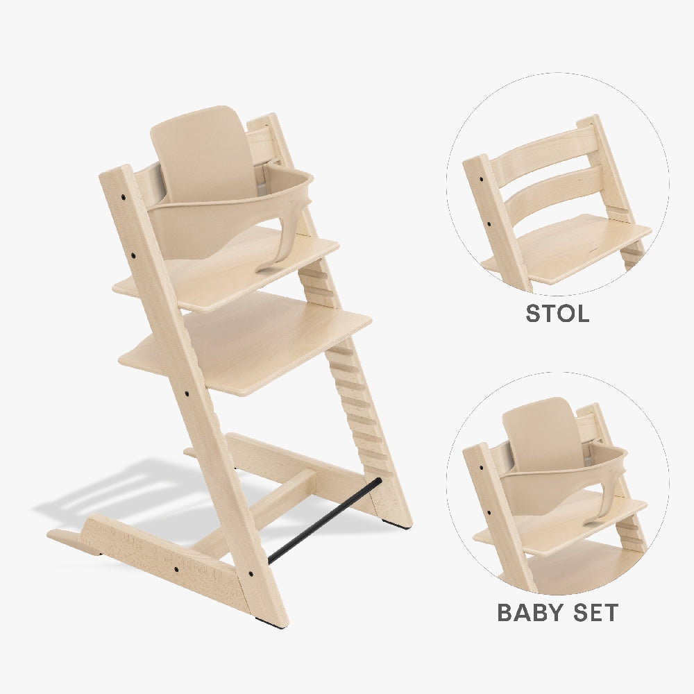 Stokke Tripp Trapp Bundle - Højstol og Babyset - Natur