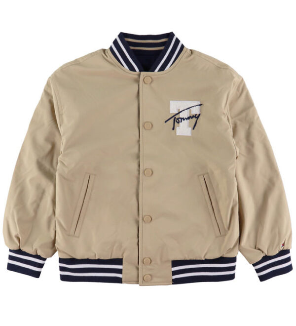 Tommy Hilfiger Bomberjakke - Vendbar - Gentle Gold/Navy