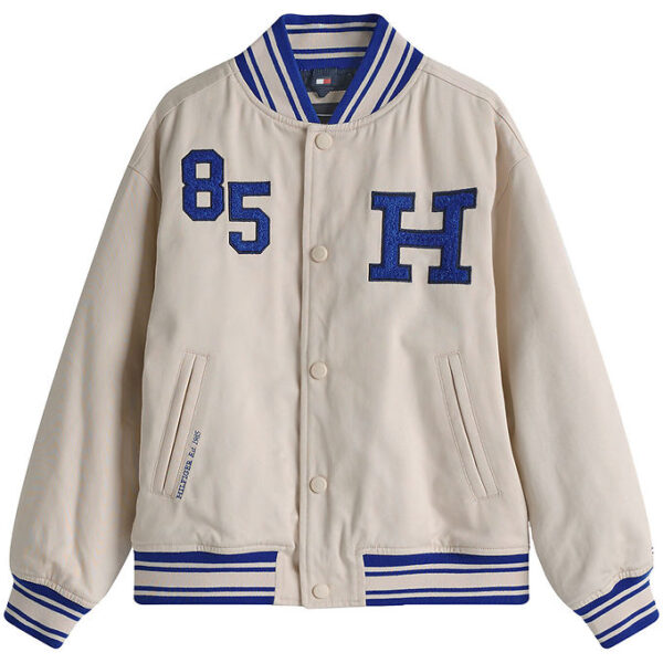 Tommy Hilfiger Jakke - Twill Badge Varsity - Classic Beige