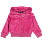 Versace Cardigan - Velour - Fuchsia m. Logo