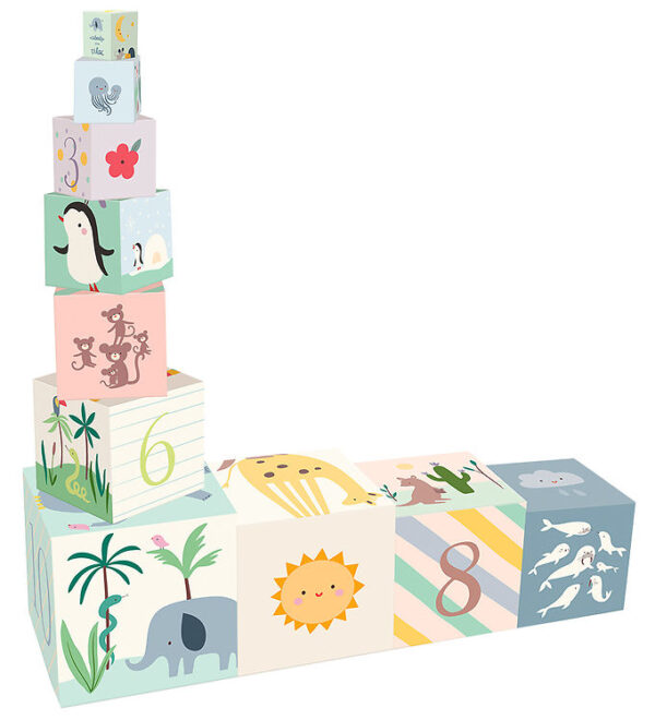 Vilac Legetøj - Stableklodser - Verdens Dyr