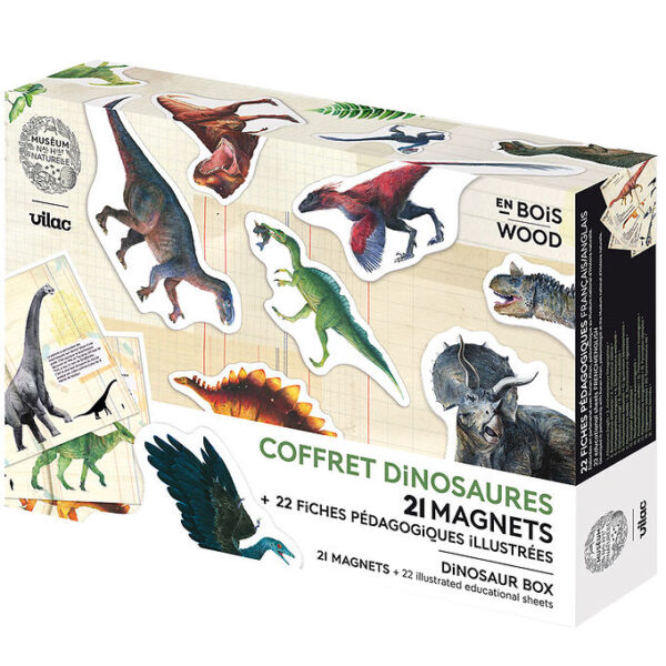 Vilac Magneter - 21 stk. - Dinosaurer fra Naturhistorisk Museum