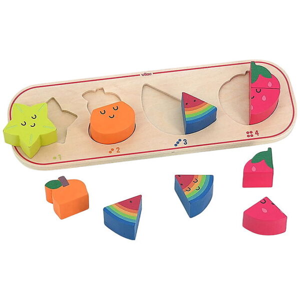 Vilac Puslespil - 10 Brikker - Fire Frugter